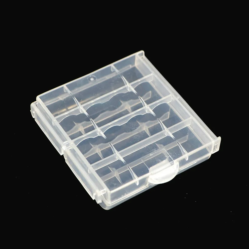 Colorful Plastic Battery Holder Case 4 AA AAA Hard Plastic Storage Box Cover for 14500 10440 Battery Organizer Container 5 Color images - 6