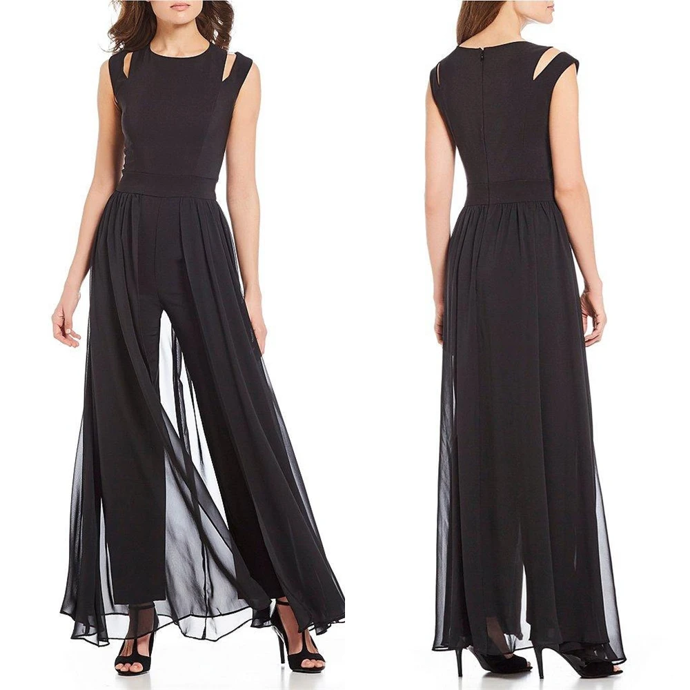 Брючный костюм для матери невесты костюмы с формальными брюками черный