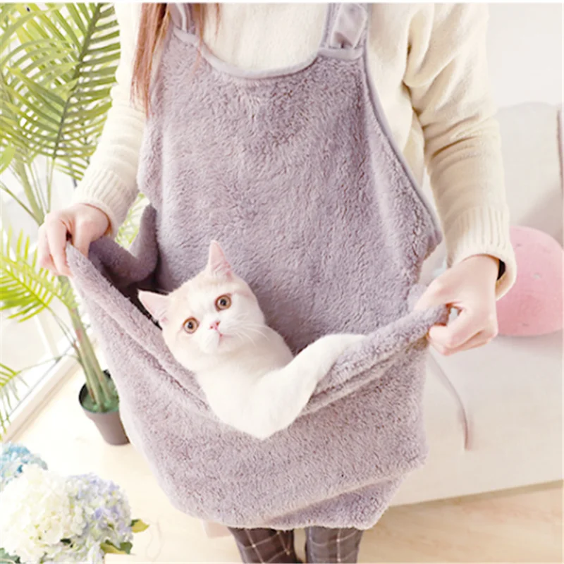 Рюкзак для переноски щенков кошек собак фартук из кораллового бархата кроличьей