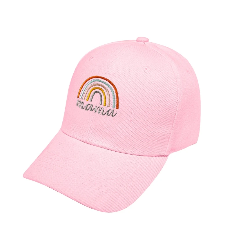 

K3NE Boys Girls Adjustable Baseball Cap Rainbow Children School Parent-child Hat