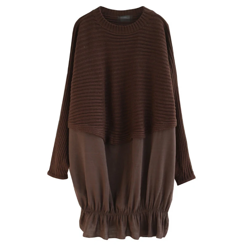 

Oversize Sweater Knitwear Pullover Women Clothes Autumn Winter Plus Size Patchwork Loose Casual Fashion Batwing Sleeve Tops 2020