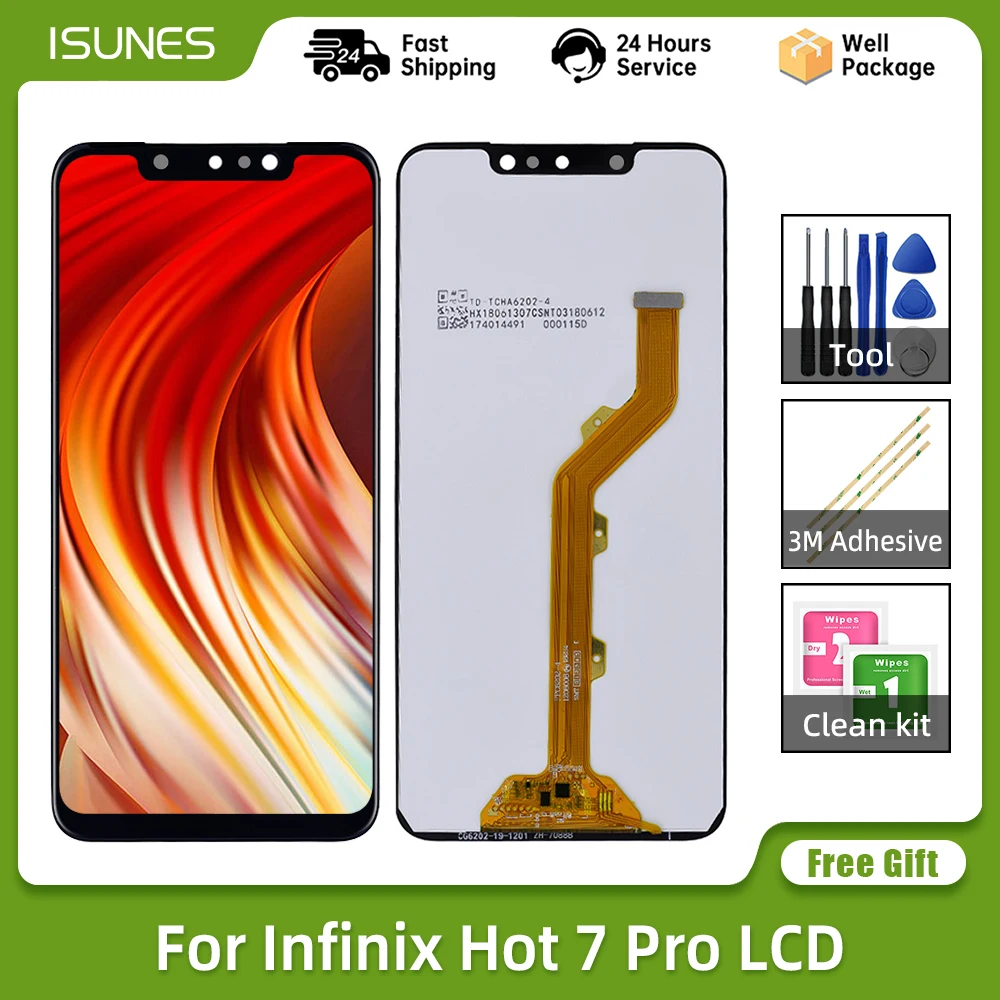 6 2 &quotоригинальный для Infinix Hot 7 Pro X625 ЖК-дисплей кодирующий преобразователь