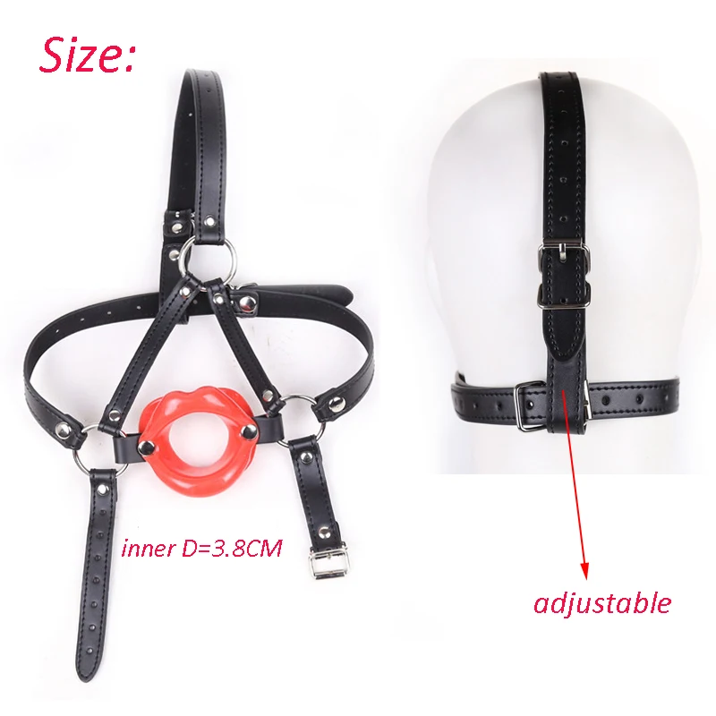 Сексуальная резиновая затычка для рта в форме губ вставка пениса с открытым ртом