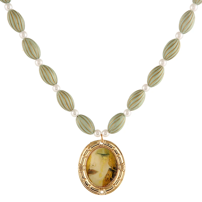 Винтаж заявление ожерелье из барочного жемчуга художественный фото с