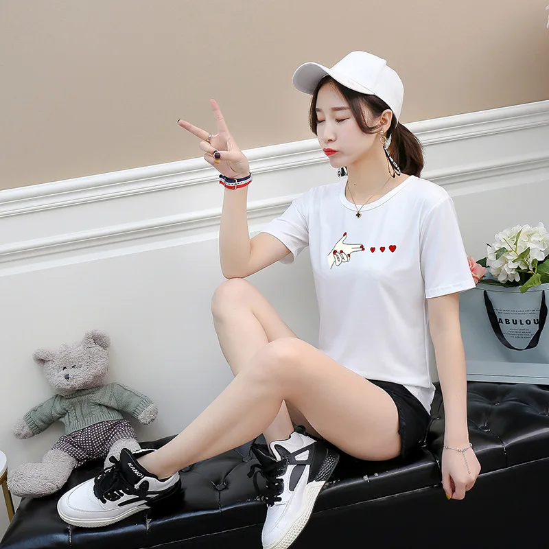 Женская футболка с коротким рукавом серого цвета|Футболки| |