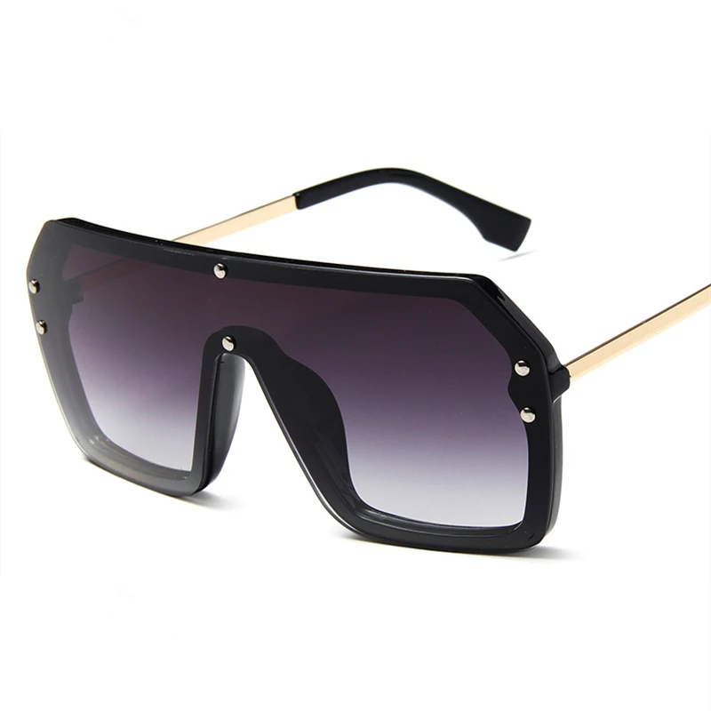 Новинка женские солнцезащитные очки с большой оправой Ретро стиль металлические