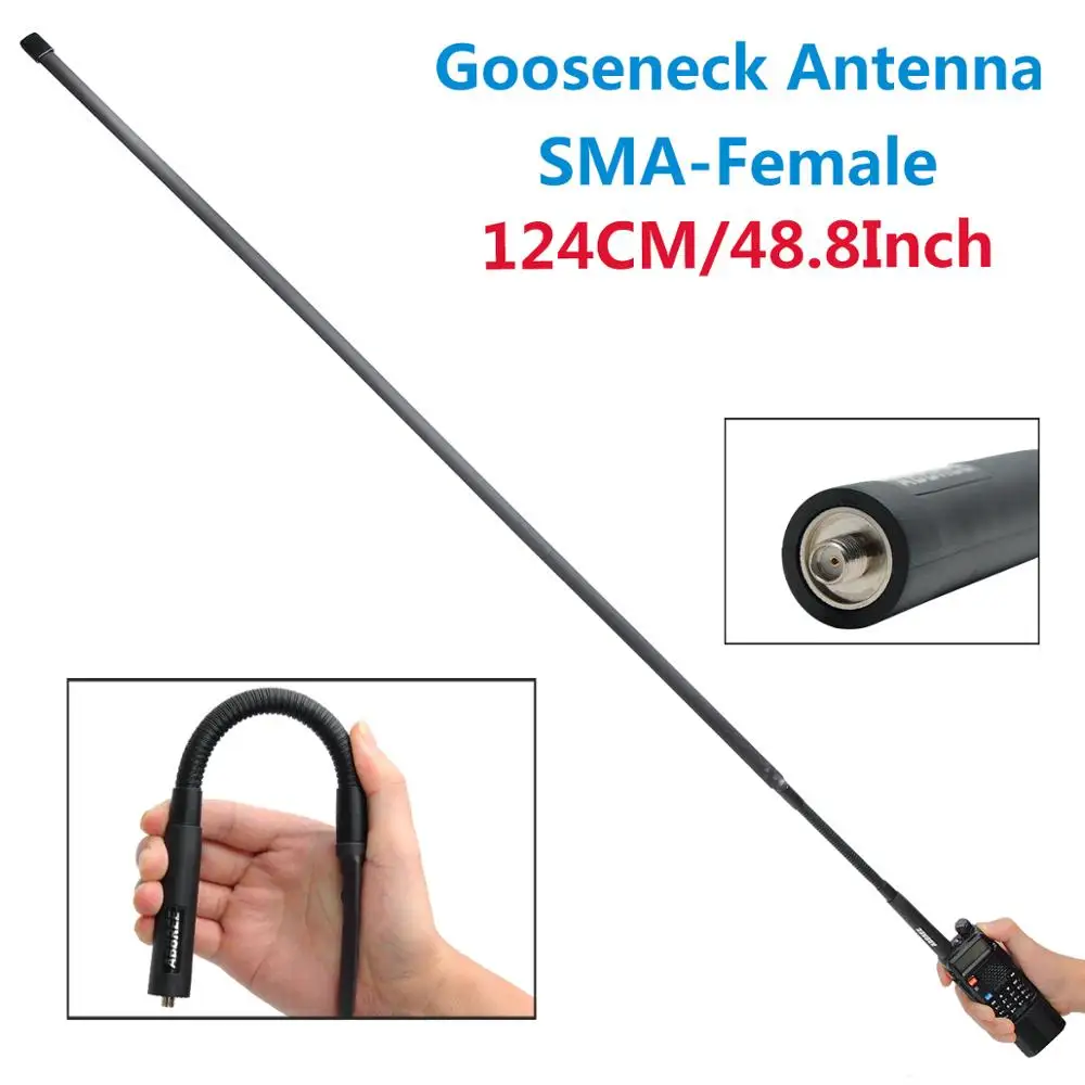 Тактическая Складная антенна Gooseneck Двухдиапазонная SMA-Female 144/430 МГц для Baofeng UV-5R UV-82