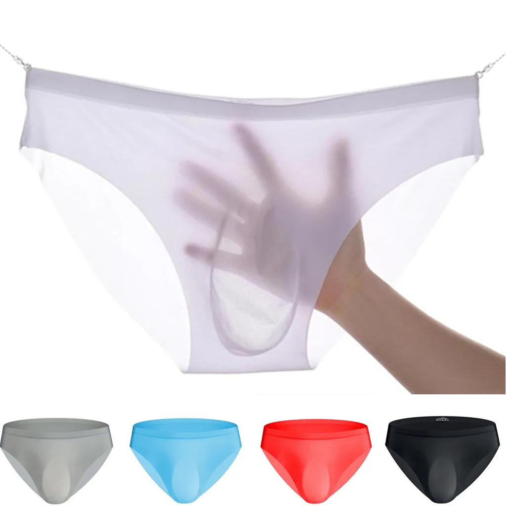 

Мужские сексуальные трусы, цельные 3d бесшовные трусы из ледяного шелка, мужское нижнее белье, мужские трусы, сексуальные