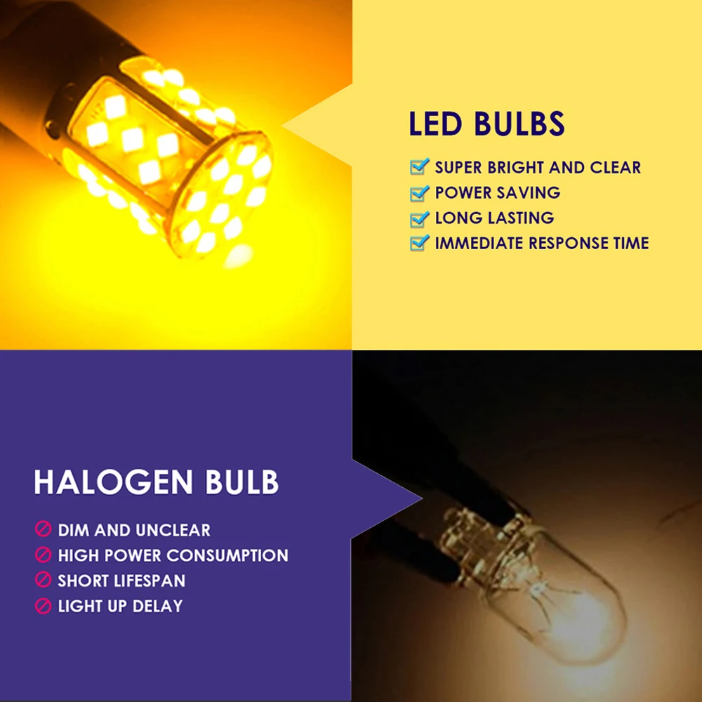 Сверхъяркая светодиодсветодиодный лампа T20 7440 W21W WY21W 3030 лм 35 SMD желтый Фонарь