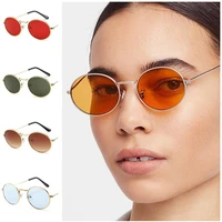 fashion sunglasses oval unisex sun glasses alloy frame adumbral anti uv spectacles color lens eyeglasses ornamenta a