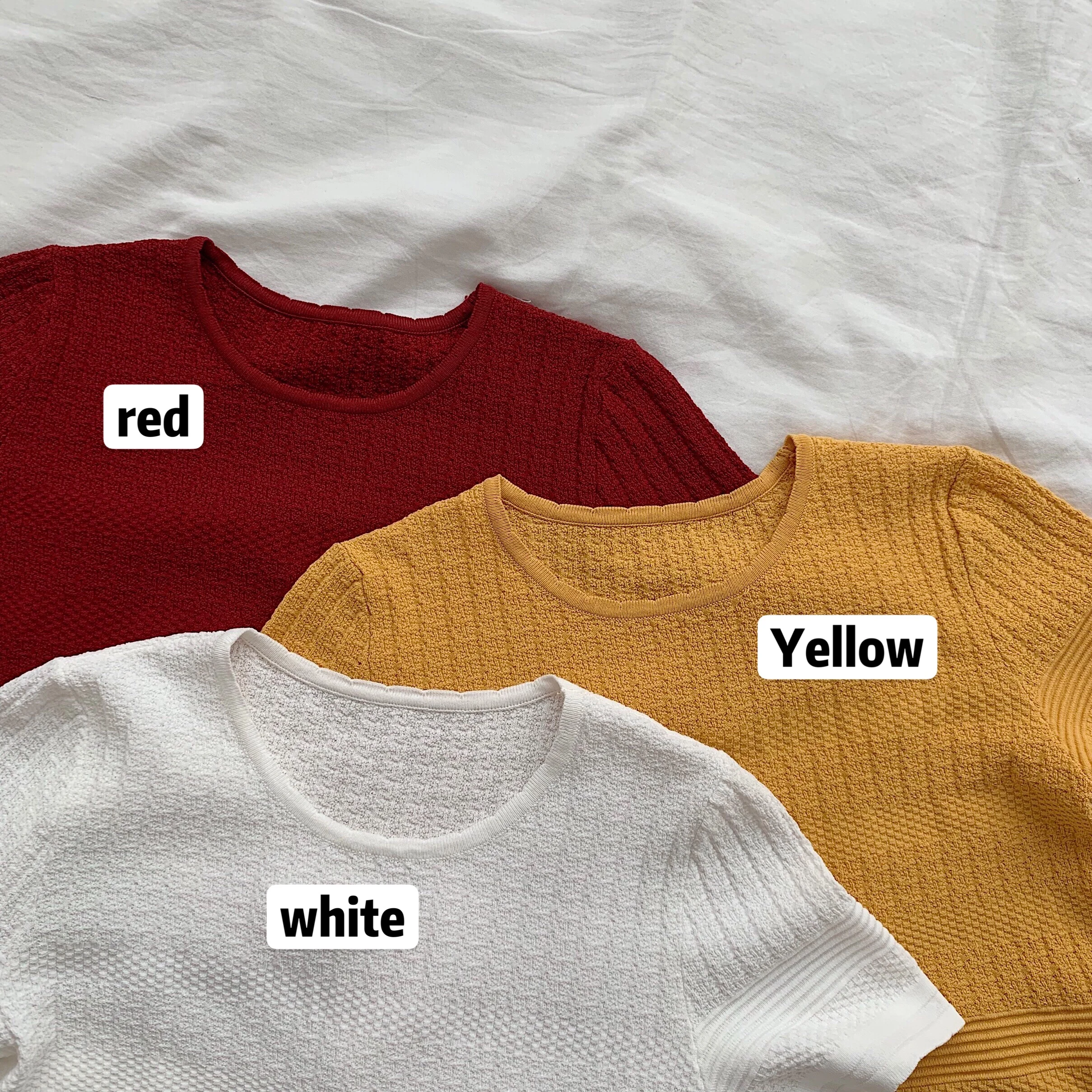 

2021 NEW Women T-shirts Off Shoulder Knitting Crop Tops Women Short Sleeve Stretchy Ruffles Hem T-shirts Stripes Tops For Women