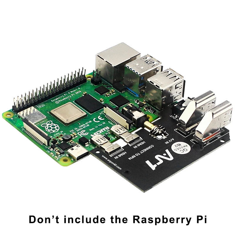 Корпус для Raspberry Pi 4 металлический корпус с охлаждающим вентилятором съемная