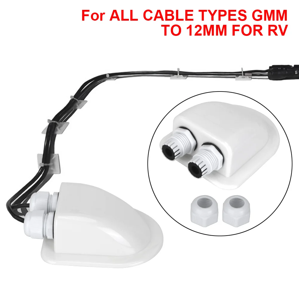 

Провод на крышу вход кабель вход Сальниковая Коробка держатель кабельного соединителя караван солнечный автомобиль распределительная коробка двойное отверстие