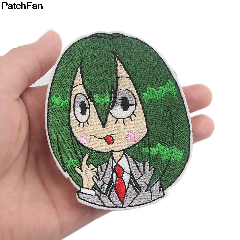 Patchfan My hero Academy, Мультяшные железные нашивки, одежда с вышивкой, лоскутные аксессуары, значки на заказ, A2336