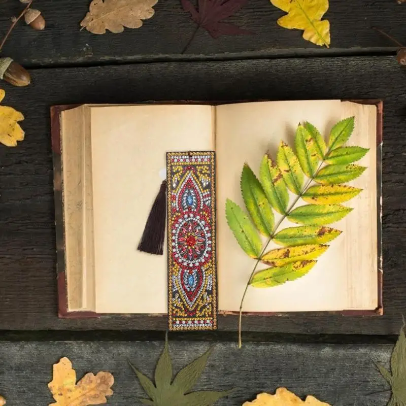 Сделай сам алмазная живопись особой формы кожа искусственная закладки для книг