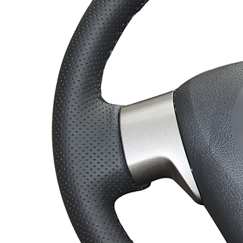 Сшитая вручную черная искусственная кожа чехол на руль автомобиля для Toyota Corolla