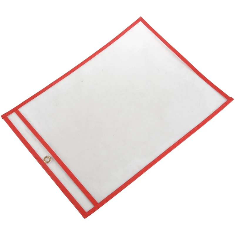 

10 Dry Erase Pockets, Oversize 9 x 12 Inch Pockets, Perfect Classroom Organization, Reusable Dry Erase Pockets, Teaching Supplie