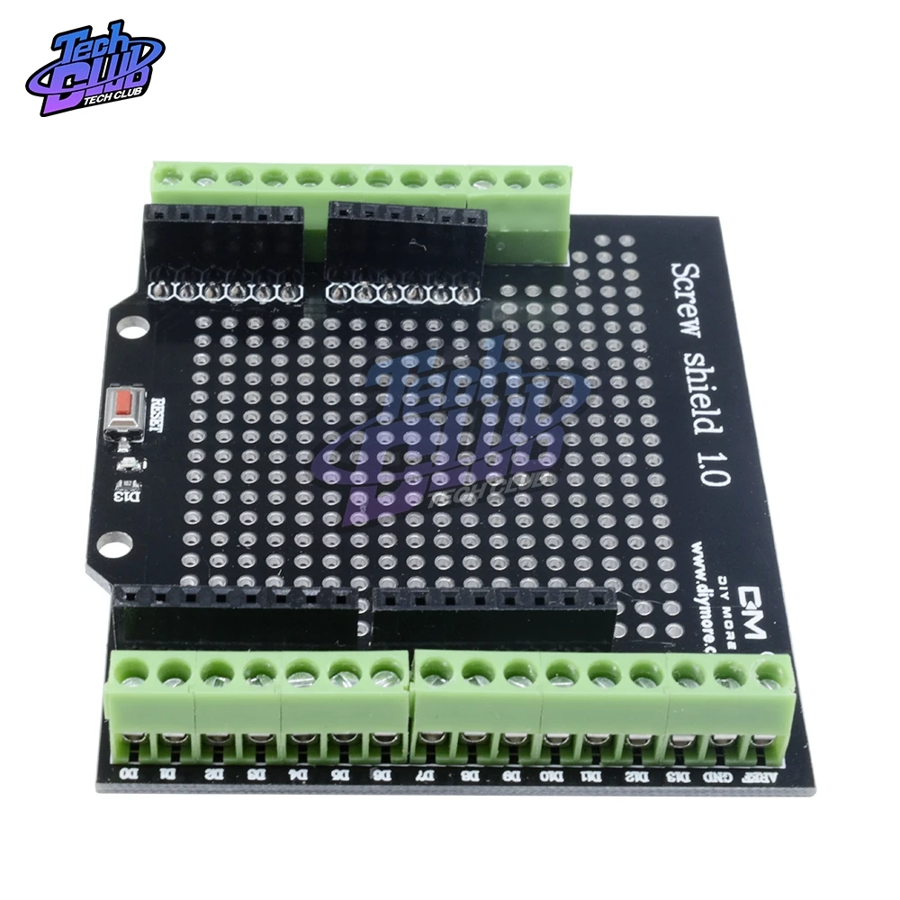 Винтовой щит Proto для Arduino кнопка сброса открытого исходного кода