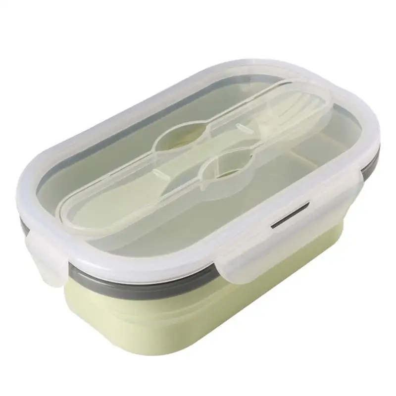 850 мл портативные Мягкие силиконовые Складные Ланч-боксы Складная домашняя