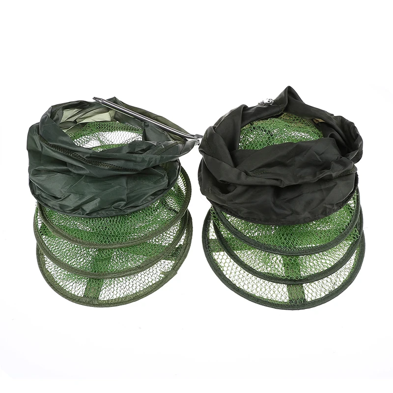 4 слойная Складная рыболовная корзина оцинкованная сеть клетка для сохранения