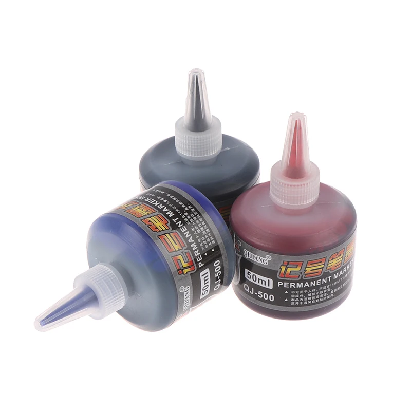 1 Bottle 50ml Refill Ink for Refilling Inks Marker Pen Black Red Blue 3 Colors School Office Supplies