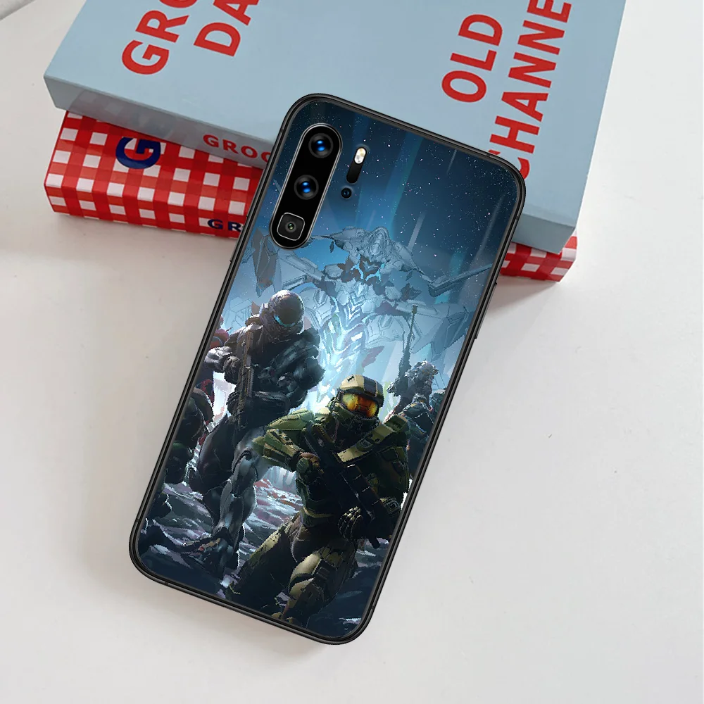 

Halo Game Phone Case For Huawei P Mate Smart 10 20 30 40 Lite Z 2019 Pro black Hoesjes Trend Back Painting Bumper Luxury Prime