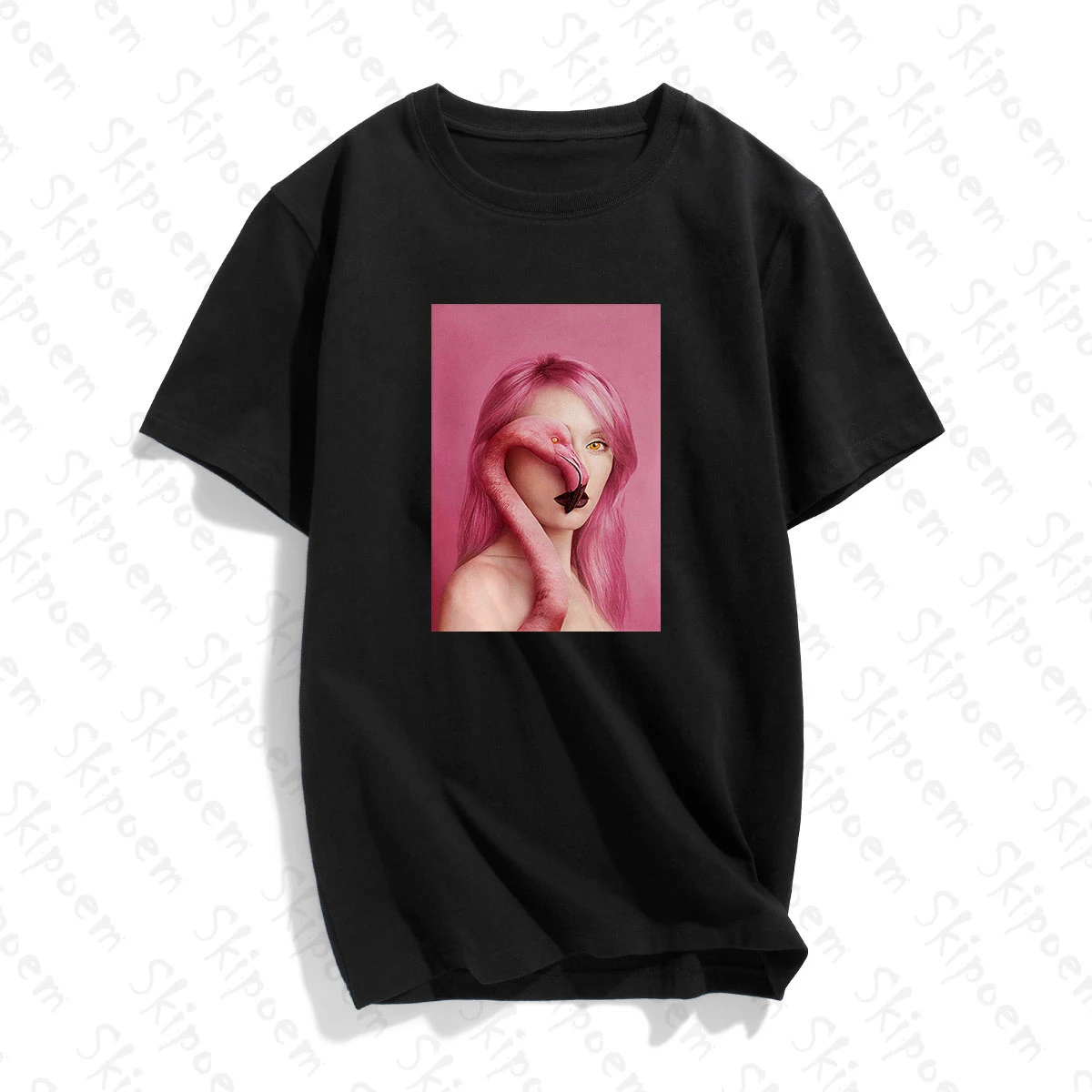 Новая Модная хлопковая Футболка с рисунком Фламинго С Женственная Дамская обувь