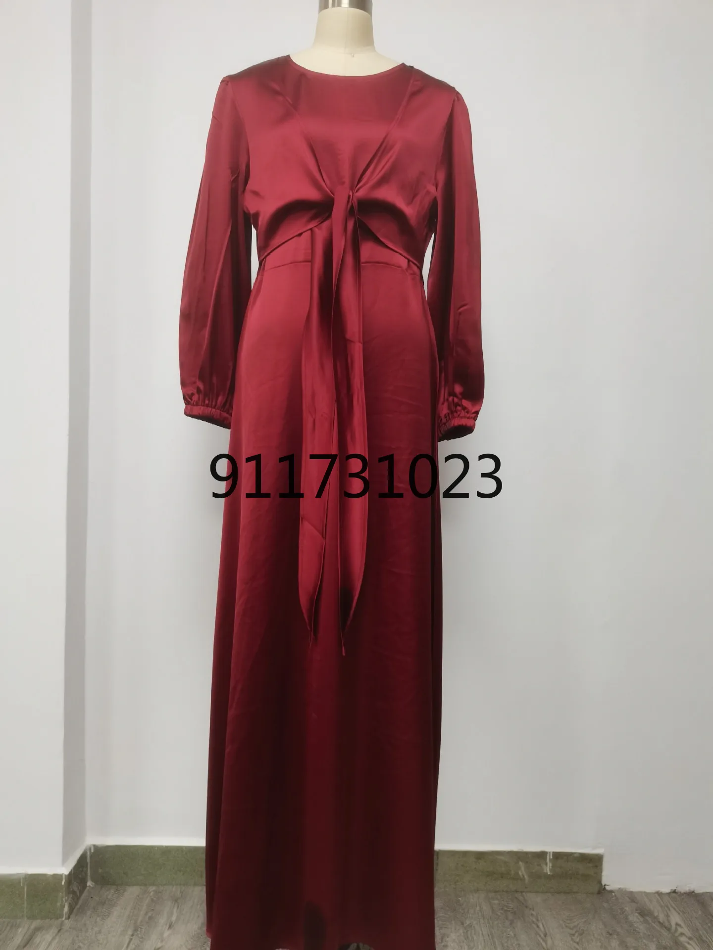 Весна-Осень 2021 мусульманское женское длинное платье с длинным рукавом из