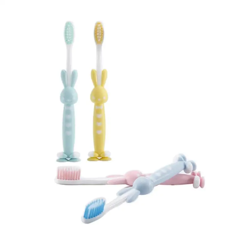 Зубная щетка для ухода за полостью рта ручка в форме кролика детей 1 шт. присоска