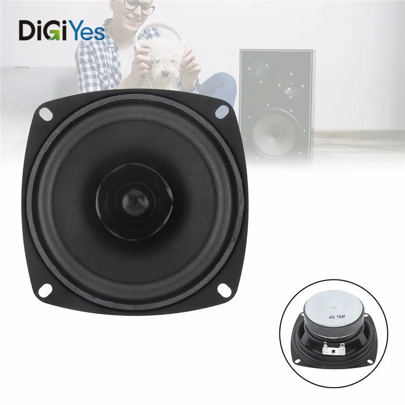 4 дюймовый портативный динамик DIY полночастотный резиновый низкочастотный для