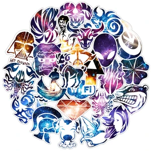 100 шт Звездное небо наклейки мультфильм багаж ПВХ стикер пакет для ноутбука СКЕЙТБОРД гитара DIY Украшение дома милые детские наклейки