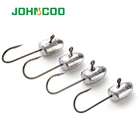 JOHNCOO 10 шт. мягкие приманки для червя джиг-Крючки 2 г 3 г 5g 7 г 10 г с открытой головкой с бородкой одиночный рыболовный крючок аксессуары для ловли карпа