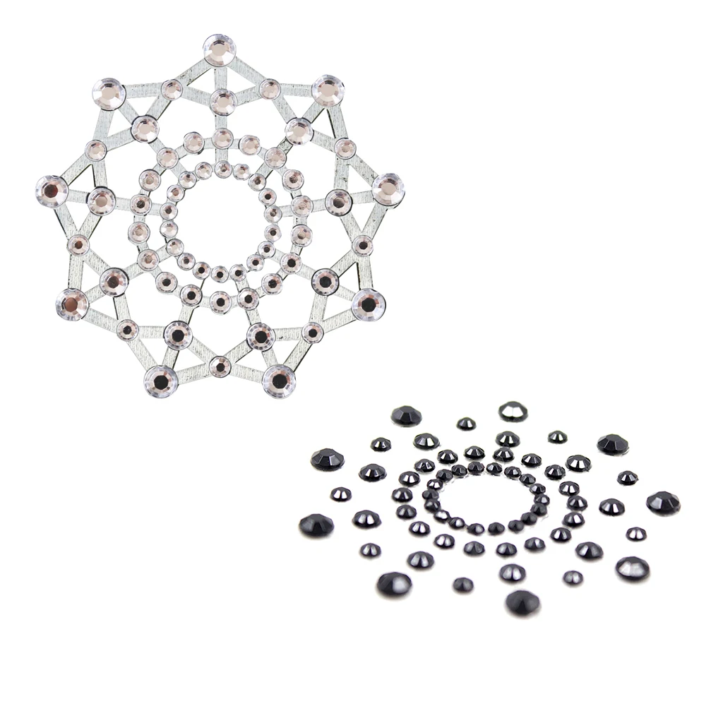 2 пары забавных сексуальных кристаллов стразы наклейки на груди для сосков