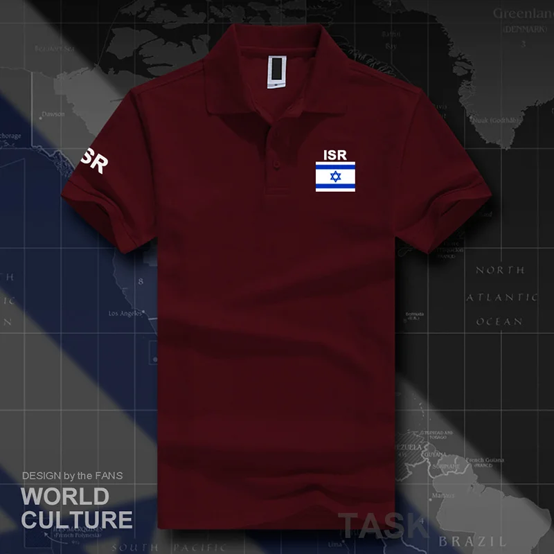 

2021 Israel Israeli polo shirts men short sleeve white brands printed for country cotton nation team flag new fashion casual