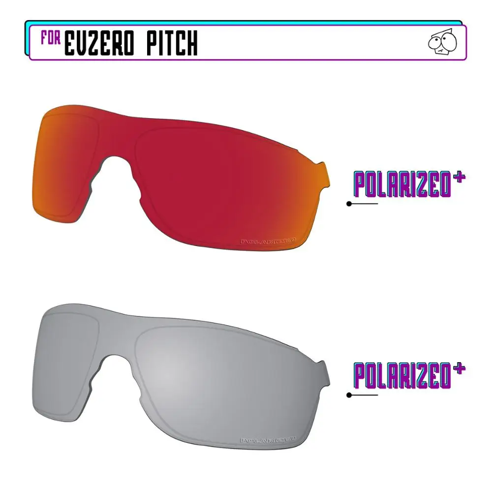 EZReplace Polarized Replacement Lenses for - Oakley EVZero Pitch Sunglasses - Sir P Plus-RedP Plus