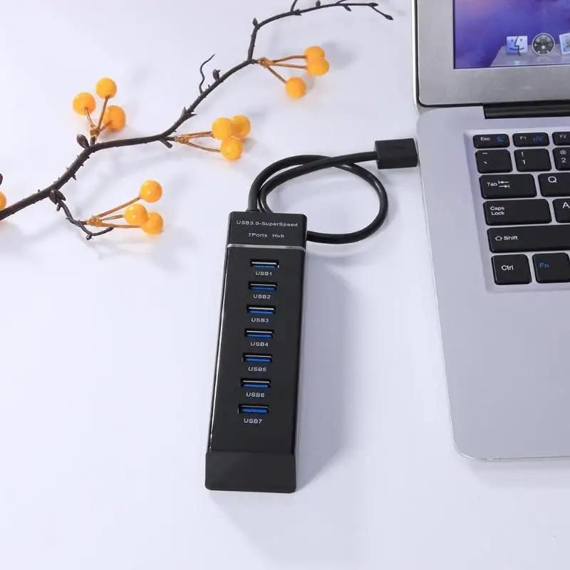 Адаптер преобразователя Type C в usb хаб 7 1 высокоскоростной портов USB 3 разветвитель