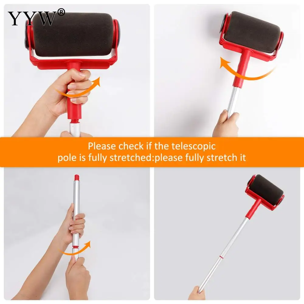 

7pcs Wall Paint Brush Set For Wall Brush Home Diy Painting Roller Paint Brush Roller Variable Angle Paint Brush Set Tools