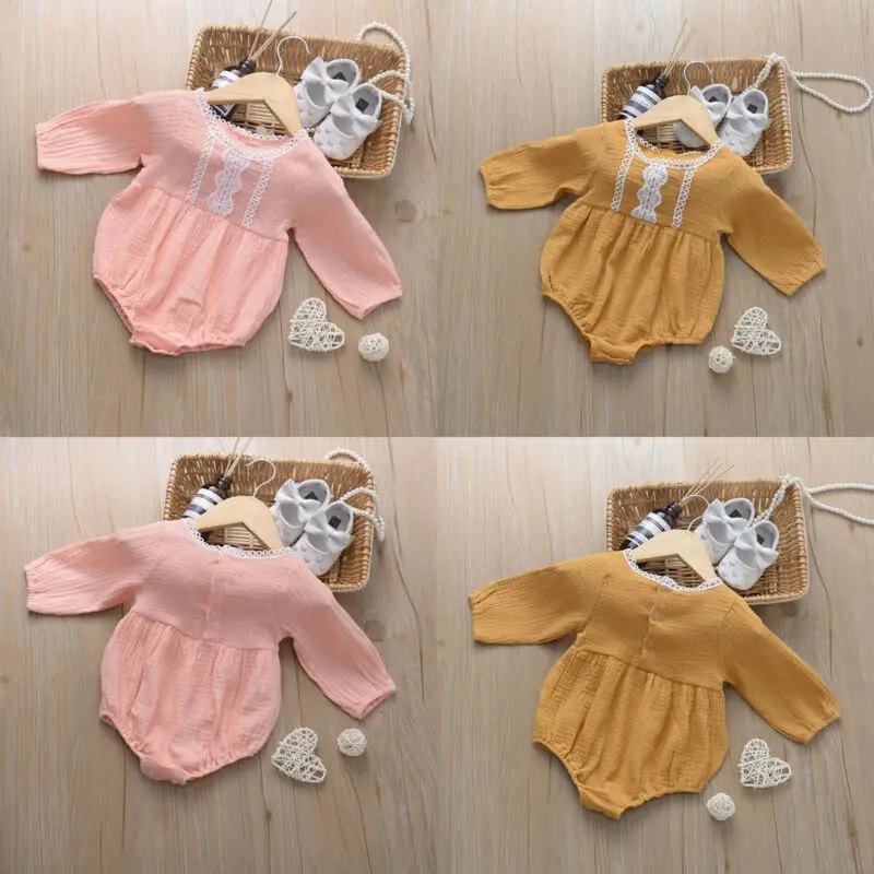 Одежда для новорожденных маленьких девочек кружевное платье с подкладкой из