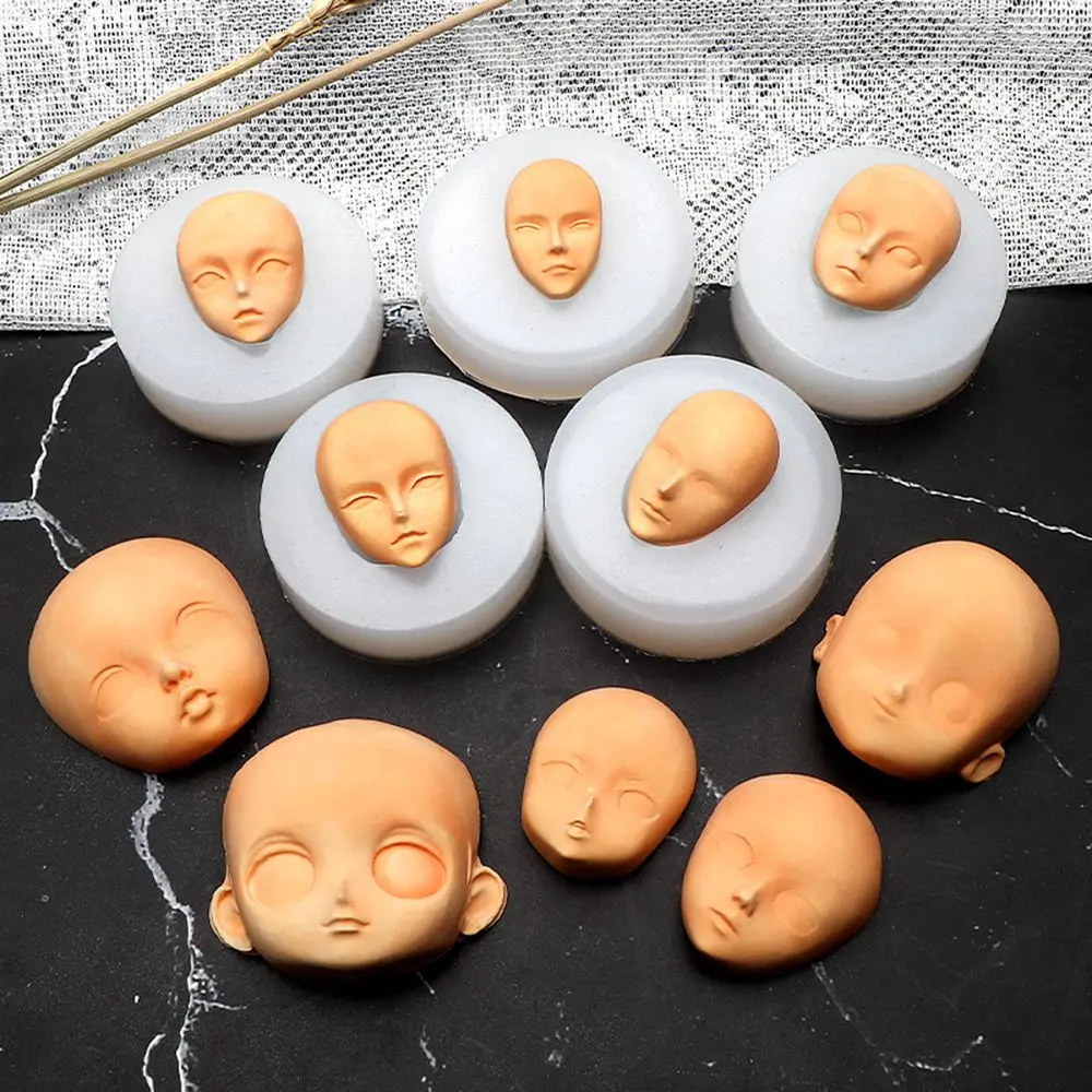 Handmade Tools Candy Baking Doll Modification Accessories Baby Face Silicone Molds 3D Facial Mould Clay Head Sculpey