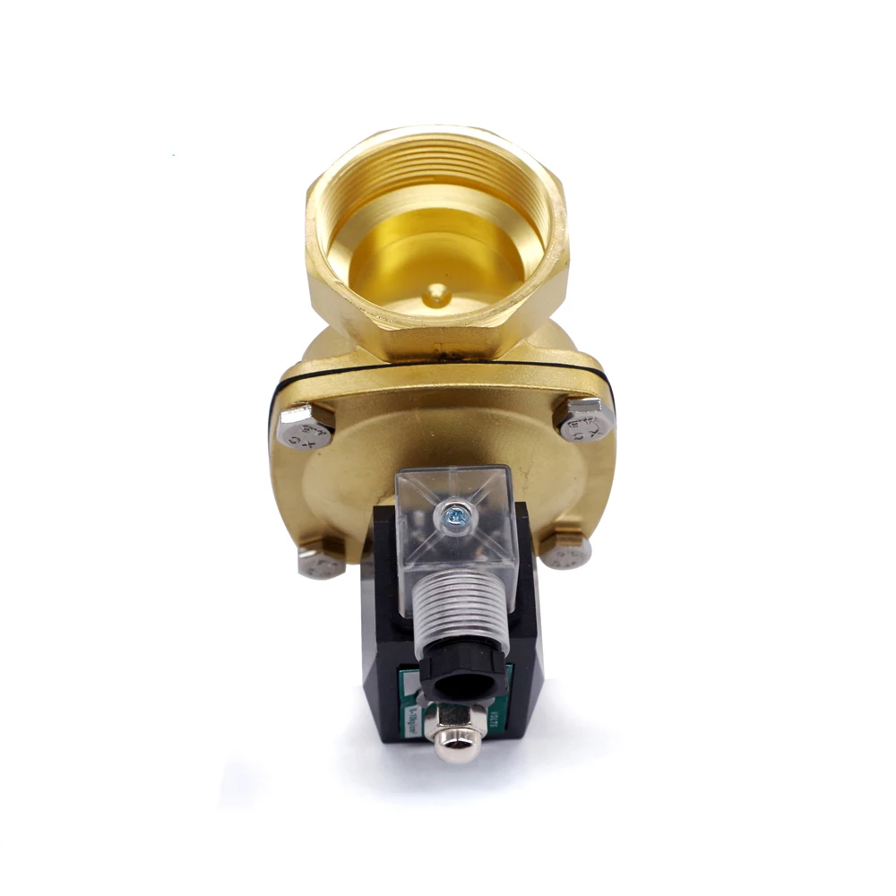 Латунь 2 way 24vdc дюйма 220v газовый электромагнитный клапан нормально закрытый DIN