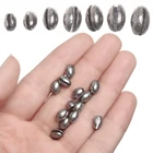 Высококачественная твердая овальная свинцовая рыболовная приманка в форме грузила, 20 дюймов, от 1B до 6B, премиум-класса, свинцовая рыболовная приманка, аксессуары