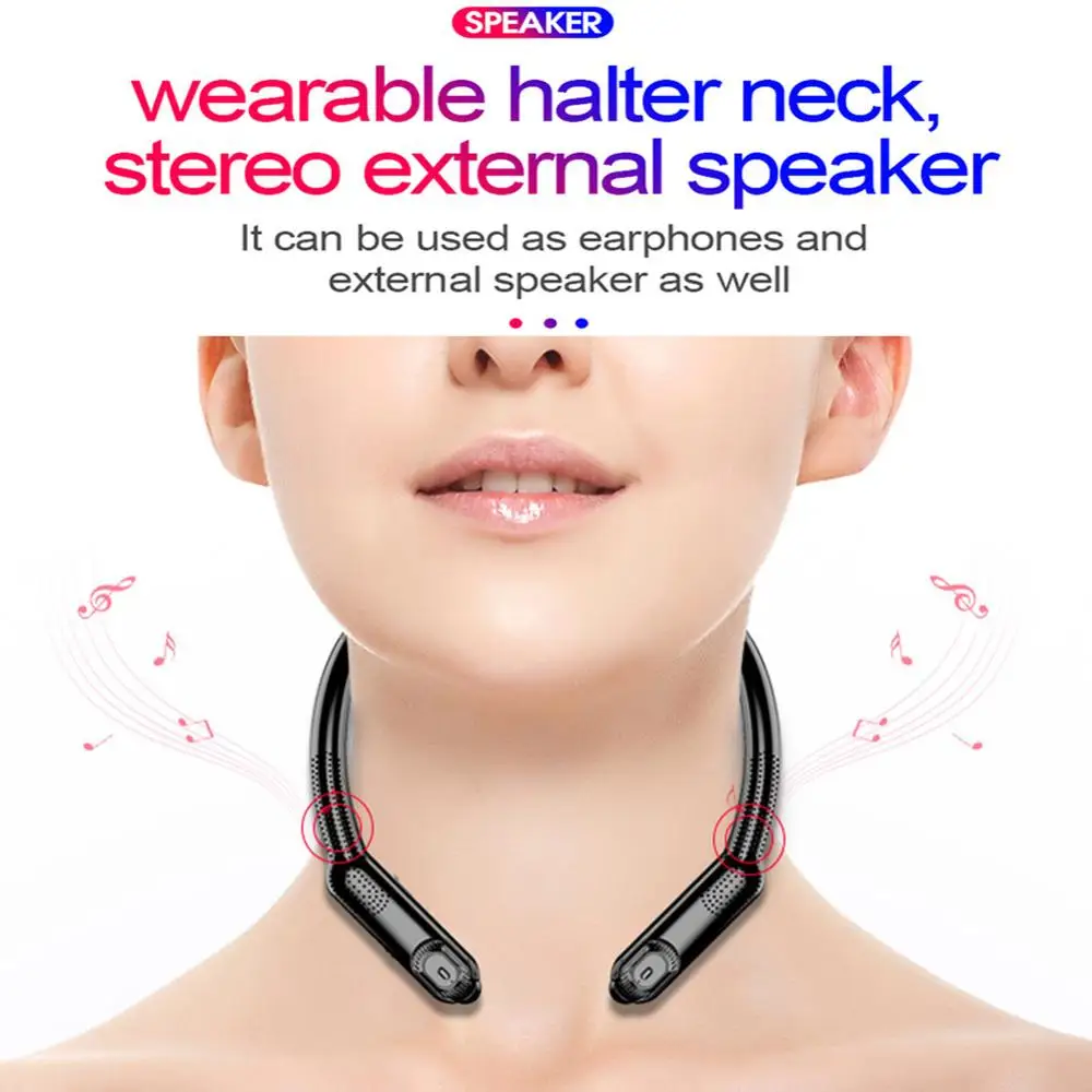 XG10 наушники вкладыши TWS Bluetooth с Портативный шеи радио плеер HD стерео Беспроводной