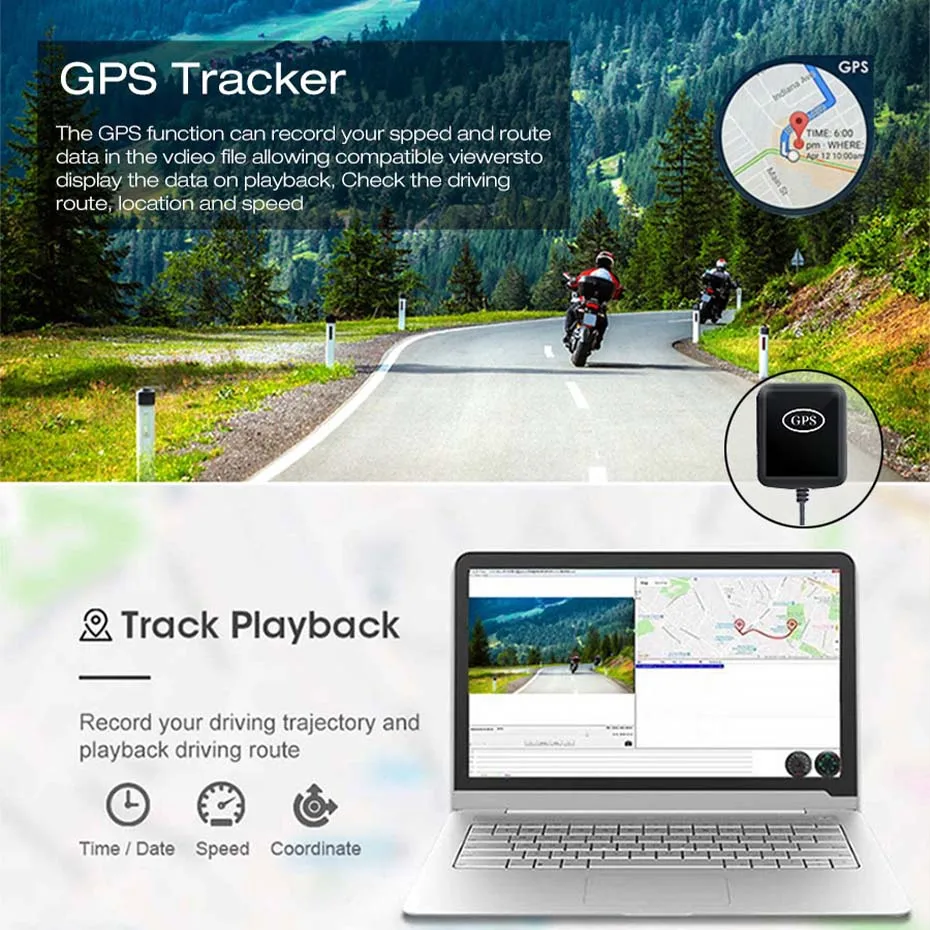 GPS Wi Fi Sony IMX323 датчик FHD 1080P видеорегистратор для мотоцикла привод фото двойной