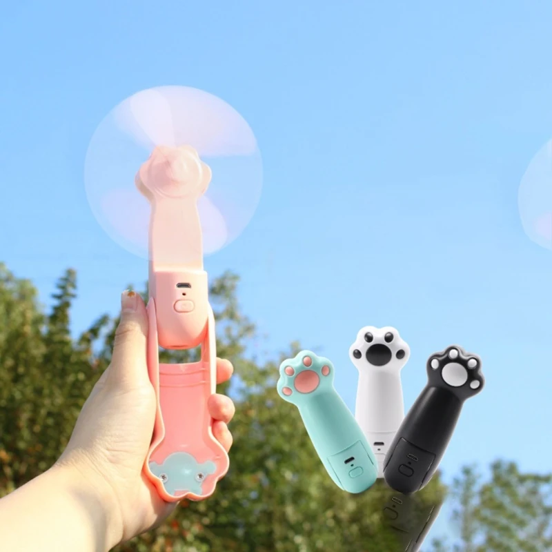 

Портативный переносной мини-кулер в форме кошачьей лапы, USB Перезаряжаемый маленький инструмент M2EE