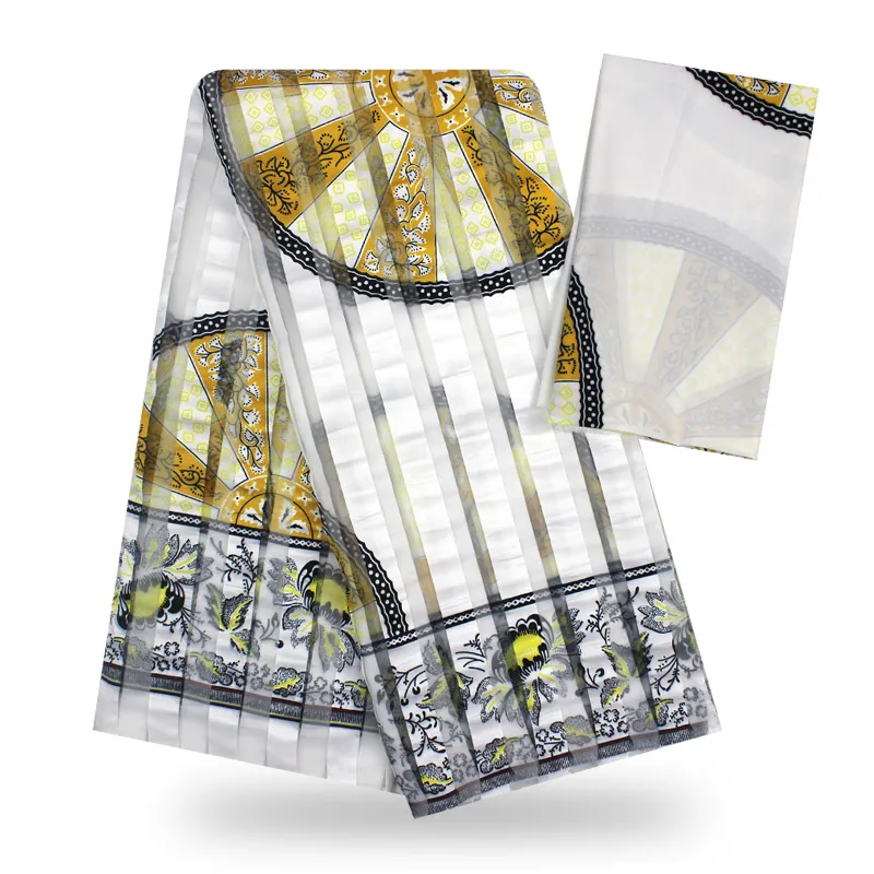 Африканские Восковые принты ткань лента шелковая восковая органза материал для