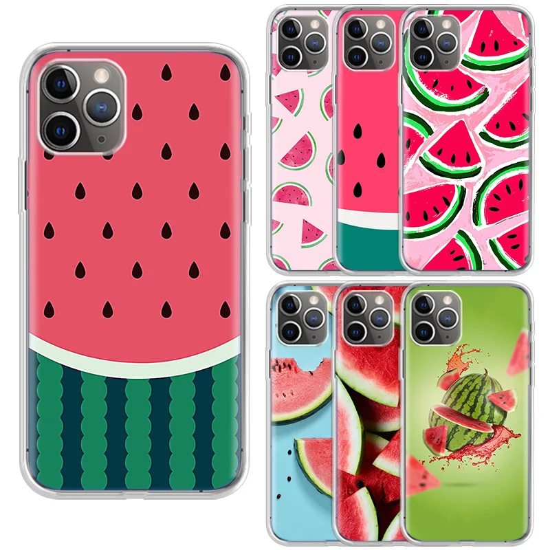 

Cute Watermelon Pictures Case For Iphone 11 Pro Max Phone X XR XS MAX For Iphone 5 6 7 8 Plus 12 13 Pro Soft Cover SE 2020 Coque