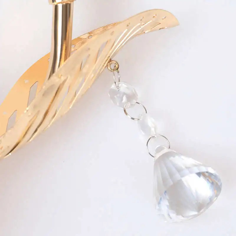 

Modern Led Crystal Wall Lamp Sconce Light Bulb Bedroom Bedside Hallway Lighting