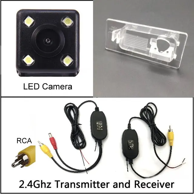 wireless n 4 LED Для hyundai Solaris Sedan HCR Автомобильная резервная камера/HD CCD ночное видение Авто обратная парковочная камера заднего вида NTSC PAL - Название цвета: wireless n 4 LED
