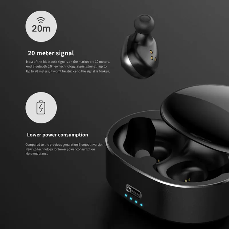 Наушники TIANENHUI T50 TWS Bluetooth 5,0, мини наушники с шумоподавлением, беспроводные наушники 6D, стерео гарнитура, спортивные наушники с микрофоном