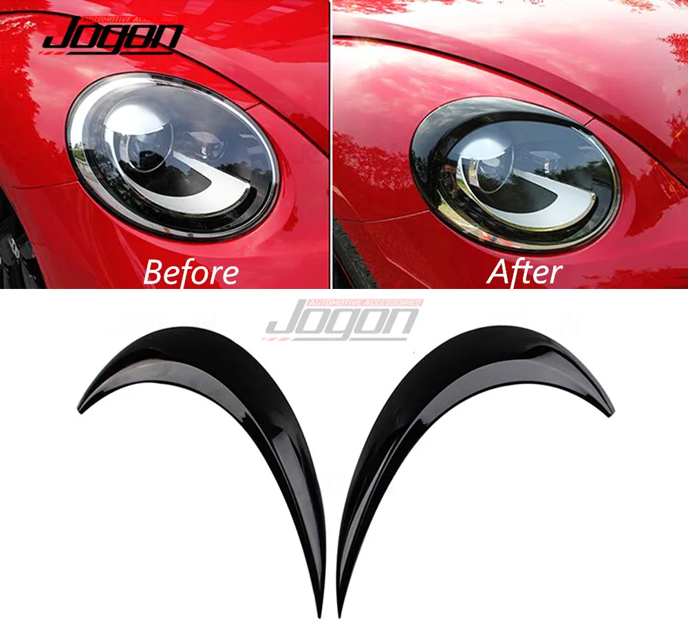 2 шт. накладки на автомобильные фары для Фольксваген Жук A5 2012 2019|Хромирование| |